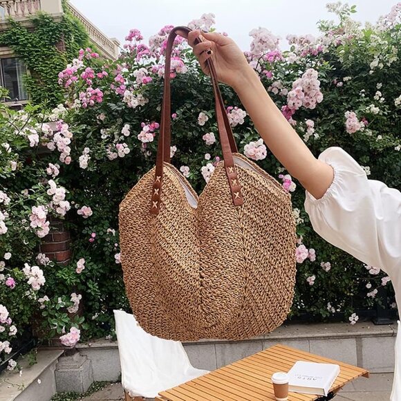 Brown Woven Shoulder Bag - Picture 8 of 9